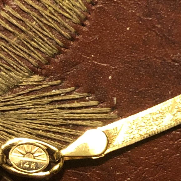 Unisex herringbone 14k necklace - Picture 5 of 16